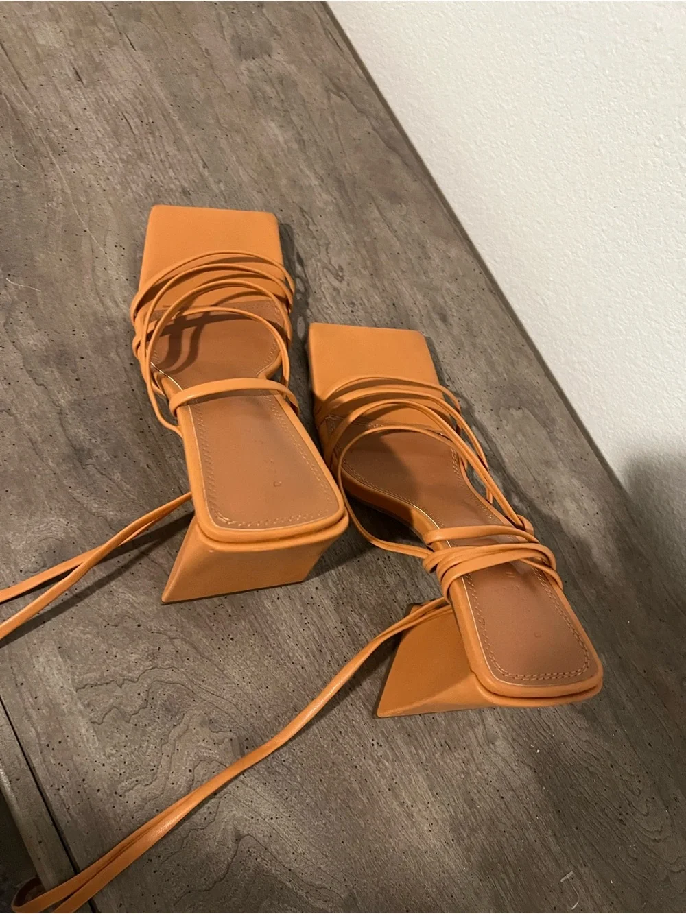 ASOS Tan Strappy Block Heel Sandals - Picture 3 of 5